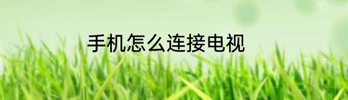 手机怎么连接电视