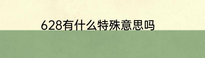 628有什么特殊意思吗