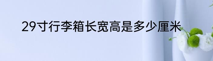 29寸行李箱长宽高是多少厘米