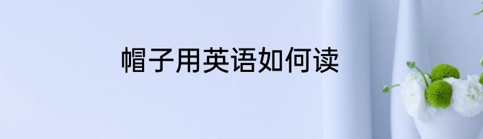 帽子用英语如何读