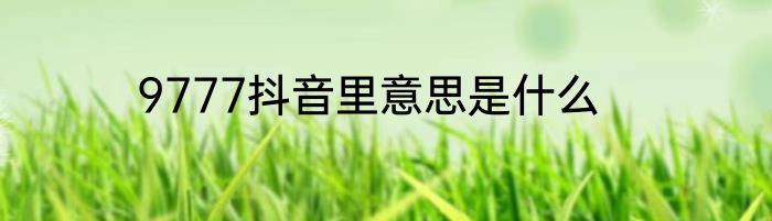 9777抖音里意思是什么