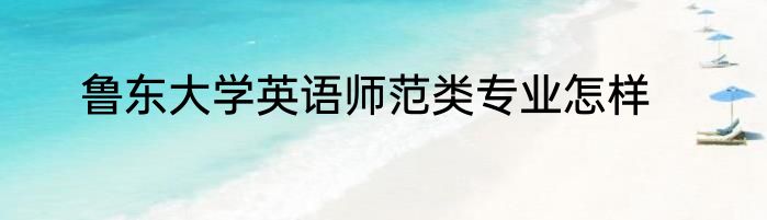 鲁东大学英语师范类专业怎样