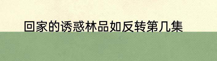 回家的诱惑林品如反转第几集