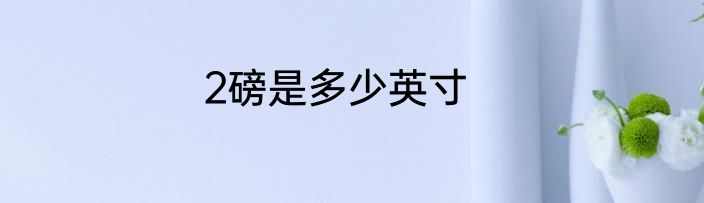 2磅是多少英寸