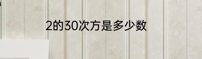 2的30次方是多少数