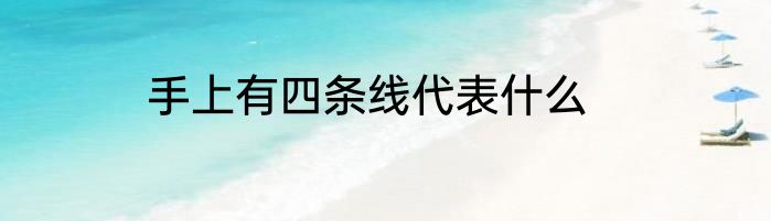 手上有四条线代表什么