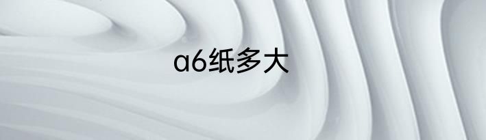 a6纸多大