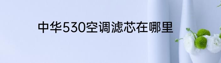 中华530空调滤芯在哪里