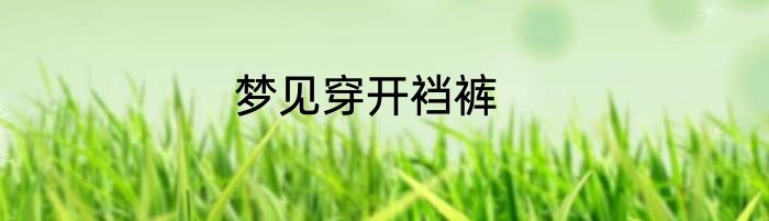 梦见穿开裆裤