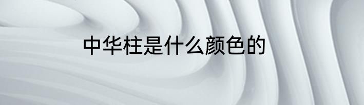 中华柱是什么颜色的