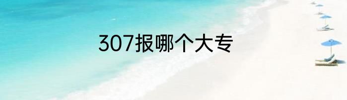 307报哪个大专