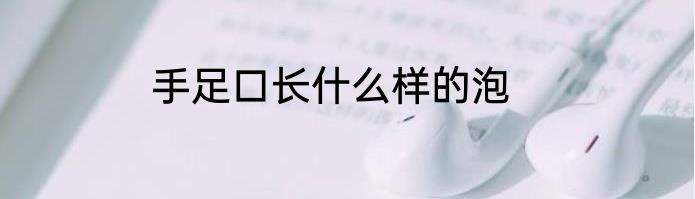 手足口长什么样的泡