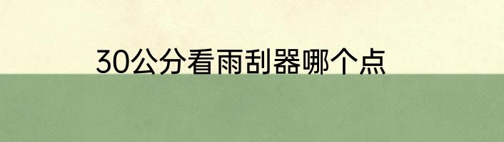 30公分看雨刮器哪个点