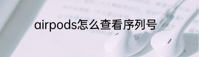 airpods怎么查看序列号