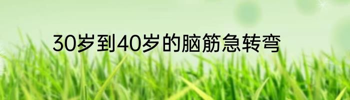 30岁到40岁的脑筋急转弯