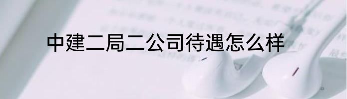 中建二局二公司待遇怎么样