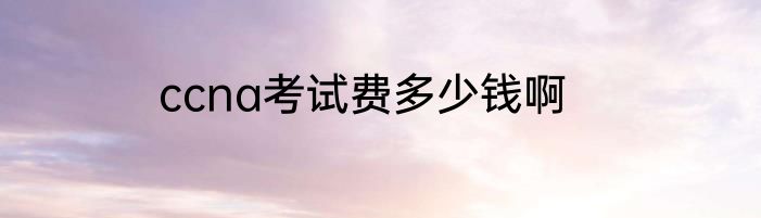 ccna考试费多少钱啊