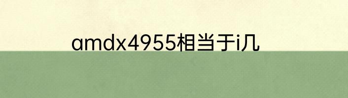 amdx4955相当于i几