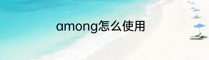 among怎么使用