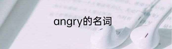 angry的名词