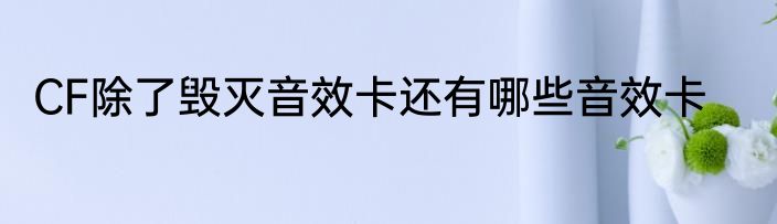CF除了毁灭音效卡还有哪些音效卡
