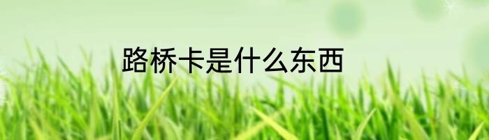 路桥卡是什么东西