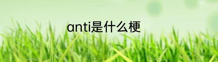 anti是什么梗