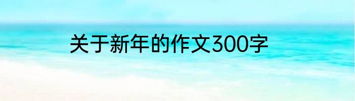 关于新年的作文300字