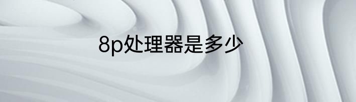 8p处理器是多少