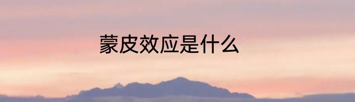 蒙皮效应是什么