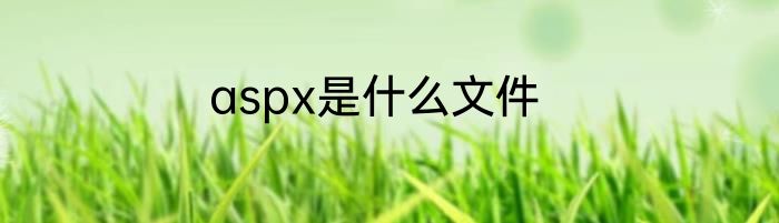 aspx是什么文件