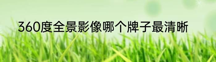360度全景影像哪个牌子最清晰