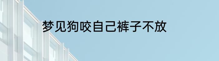 梦见狗咬自己裤子不放