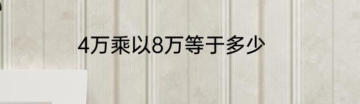4万乘以8万等于多少