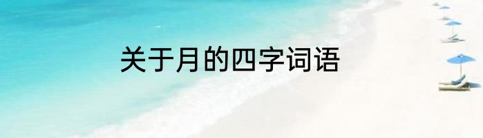 关于月的四字词语