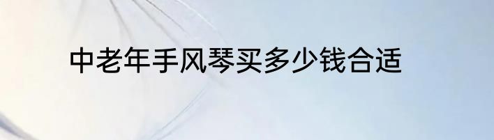 中老年手风琴买多少钱合适