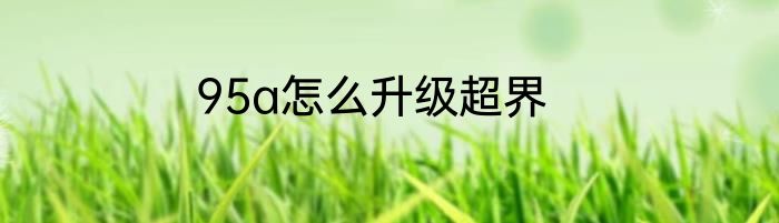 95a怎么升级超界