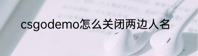 csgodemo怎么关闭两边人名