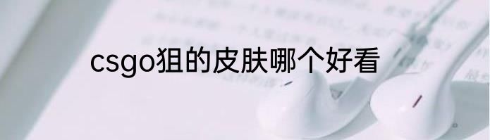 csgo狙的皮肤哪个好看