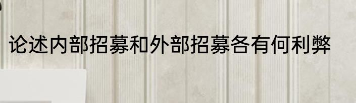 论述内部招募和外部招募各有何利弊