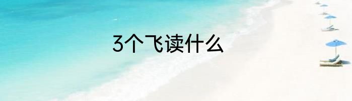 3个飞读什么