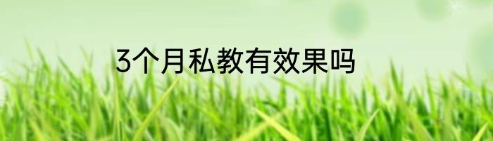 3个月私教有效果吗