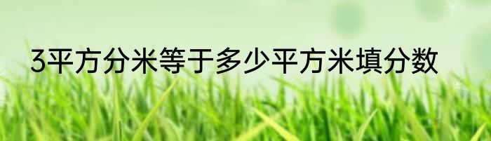 3平方分米等于多少平方米填分数