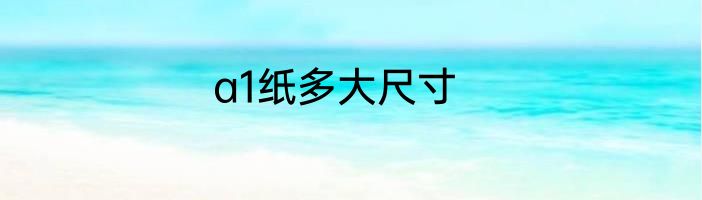 a1纸多大尺寸
