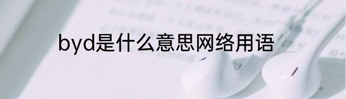 byd是什么意思网络用语