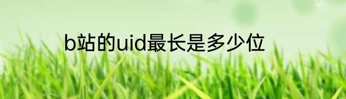 b站的uid最长是多少位