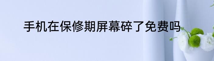 手机在保修期屏幕碎了免费吗