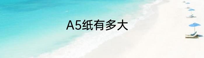 A5纸有多大