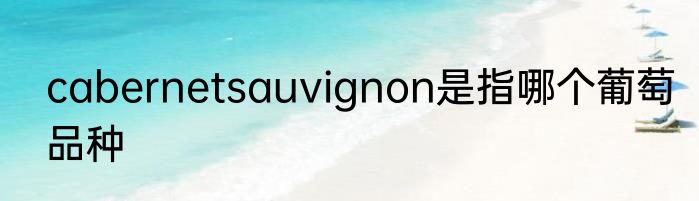 cabernetsauvignon是指哪个葡萄品种