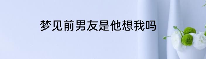 梦见前男友是他想我吗